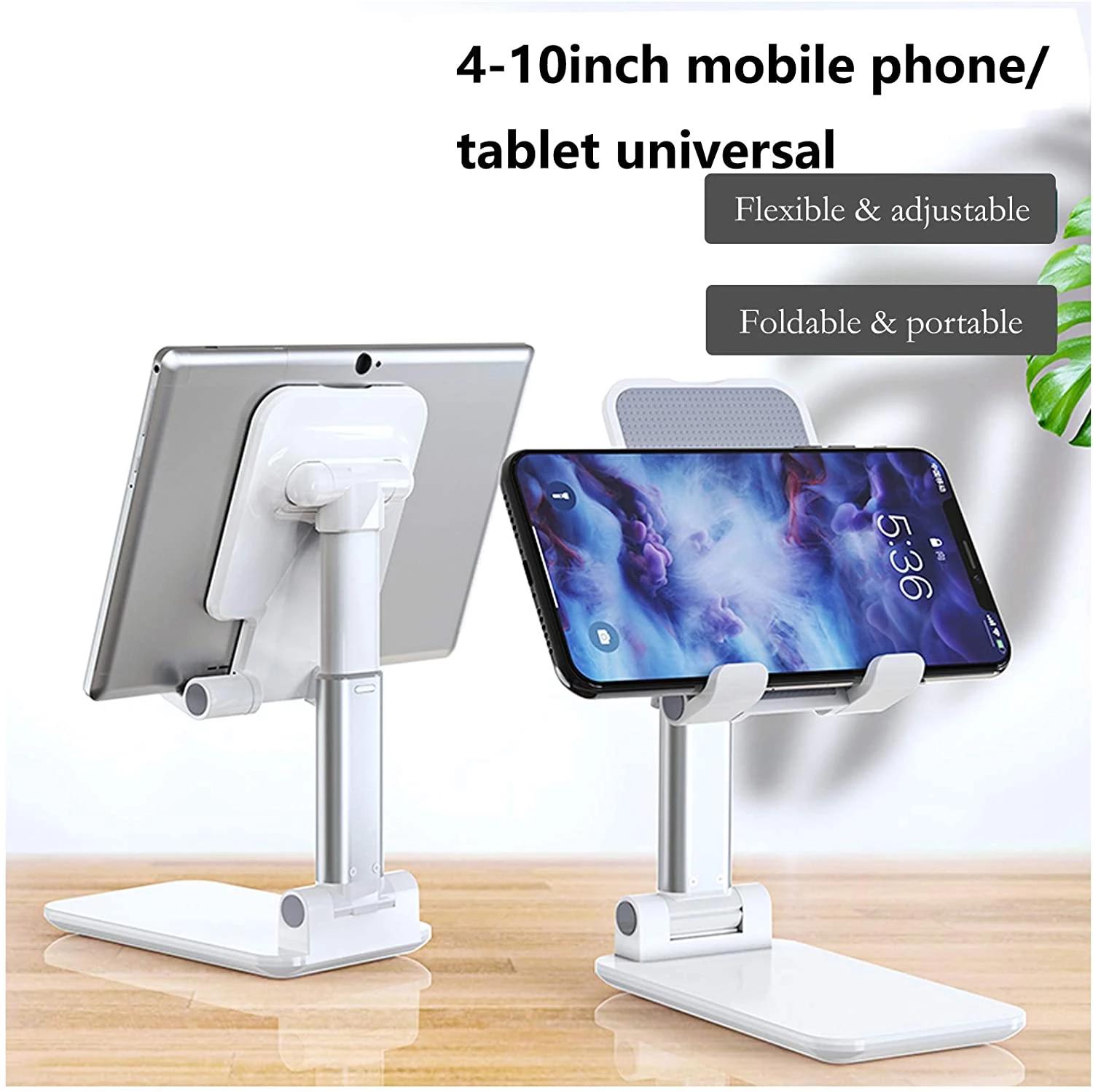 Phone Holder Stand, Desktop Cell Phone Holder for iPad Tablet Desk Holder, Mobile Phone Stand