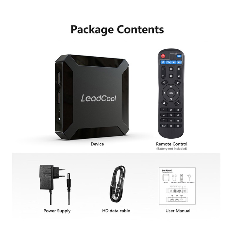 USEVQ LEADCOOLH313 Android 10.0 iptv box Allwinner H313 4k HDR 2.4GHZ Wireless wifi 2GB 16GB no iptv code smart tv media player