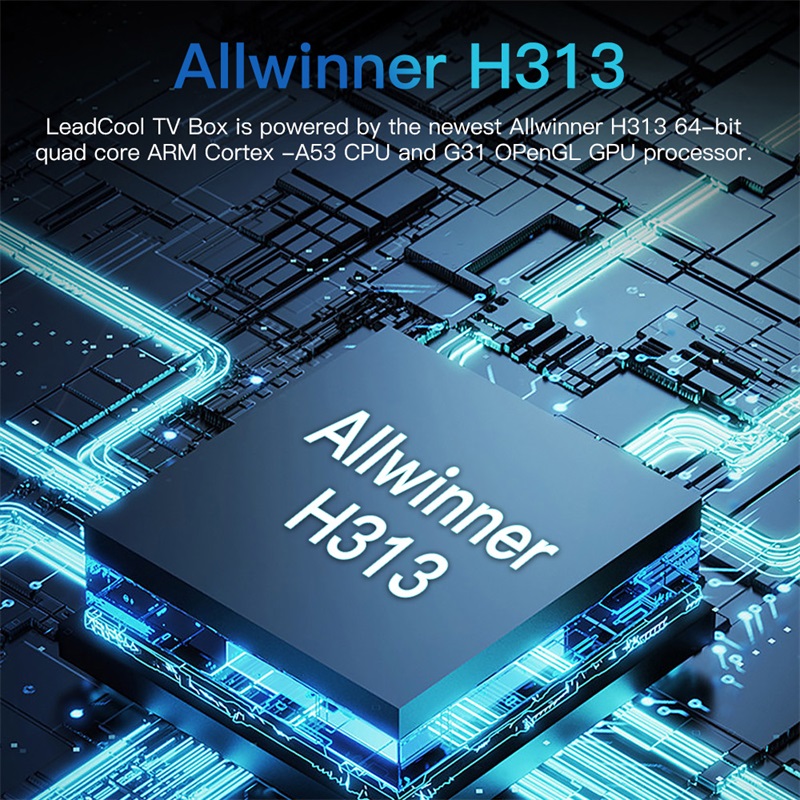 Nuabuy Leadcool H313 4K Android IPTV Box Allwinner H313 Quad-Core Media Player No IPTV Include