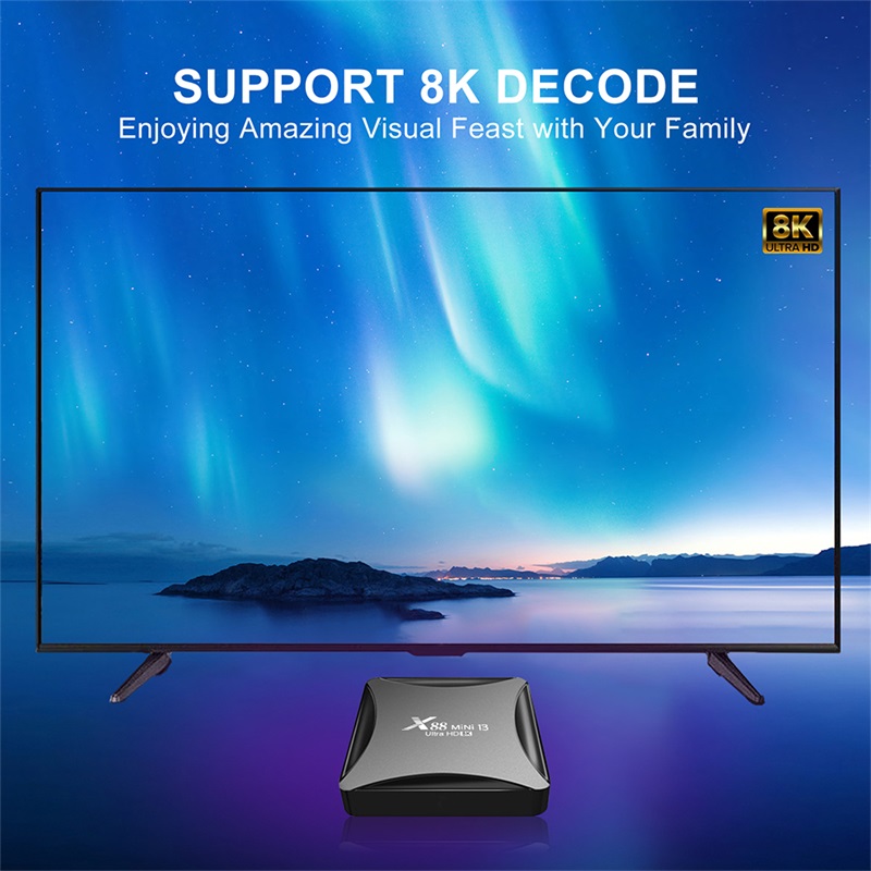Usevq X88 mini 13 RK3528 Quad-Core Android 13.0 tv box 4GB 64GB 8K UHD iptv box BT5.0 smart IP TV media player
