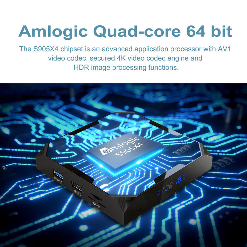 USEVQ X96 MAX plus ultra TV Box Android 11 Amlogic S905X4 2.4G 5G Dual WiFi BT4.X AV1 H.265 8K HDR10+ Media Player 4GB 64GB set top box