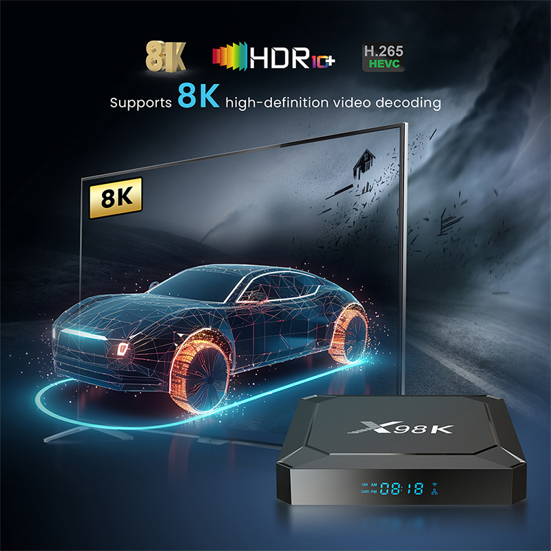 EVYBUY Android 13.0 TV Box X98K RK3528A 6K 1000M Ethernet 2.4G/5G Dual-WiFi Support 4K Streaming Box