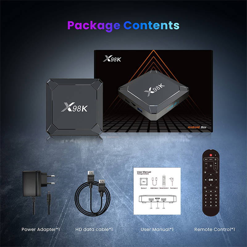 EVYBUY Android 13.0 TV Box X98K RK3528A 6K 1000M Ethernet 2.4G/5G Dual-WiFi Support 4K Streaming Box