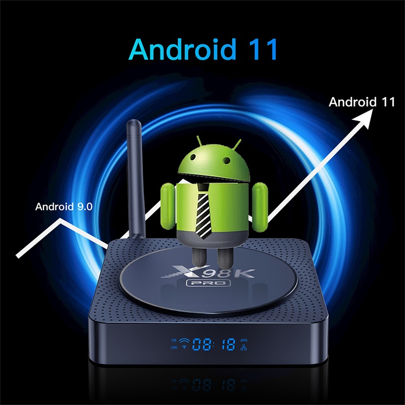X98K PRO RK3566 Quad Core Android 11.0 TV Box H.265 Dual Band 2.4G/5G WiFi BT 5.0 8K Android Smart Set Top Box
