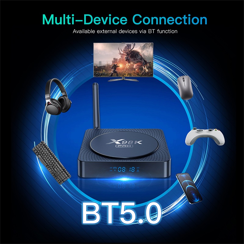 X98K PRO RK3566 Quad Core Android 11.0 TV Box H.265 Dual Band 2.4G/5G WiFi BT 5.0 8K Android Smart Set Top Box