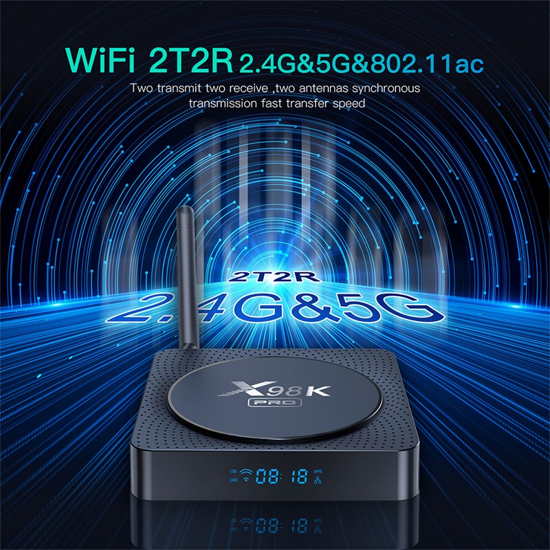 X98K PRO RK3566 Quad Core Android 11.0 TV Box H.265 Dual Band 2.4G/5G WiFi BT 5.0 8K Android Smart Set Top Box