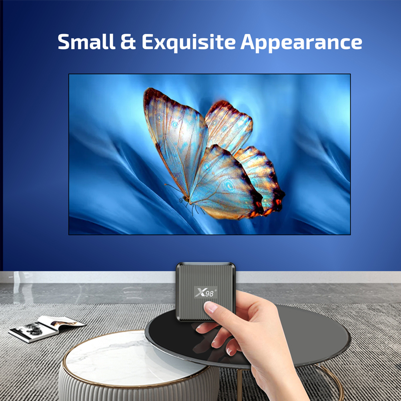 Buywake X98Q Android TV Box 11.0 2GB 16GB smart tv iptv box Amlogic S905W2 Quad Core 2.4G&5.8GHZ wifi AV1 4K H.265 HDR10+ set top box