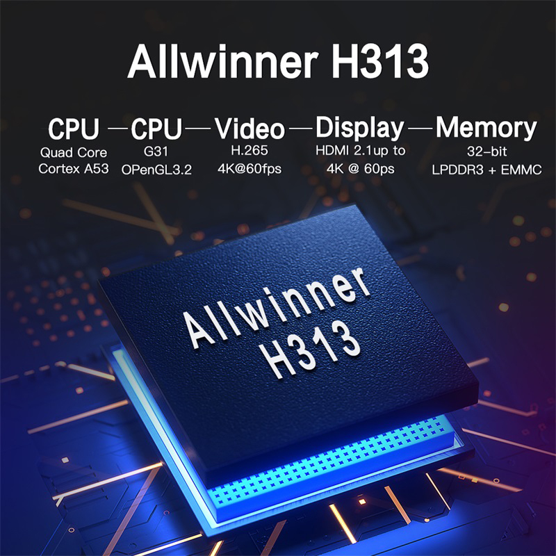 Leadinthebox Android TV Box XS97K1 Android 10.0 TV Box 2GB RAM 16GB ROM, TV Box 4K Android Box H313 Quad-core with 2.4G 5G Wi-Fi 6K H.265 HDR