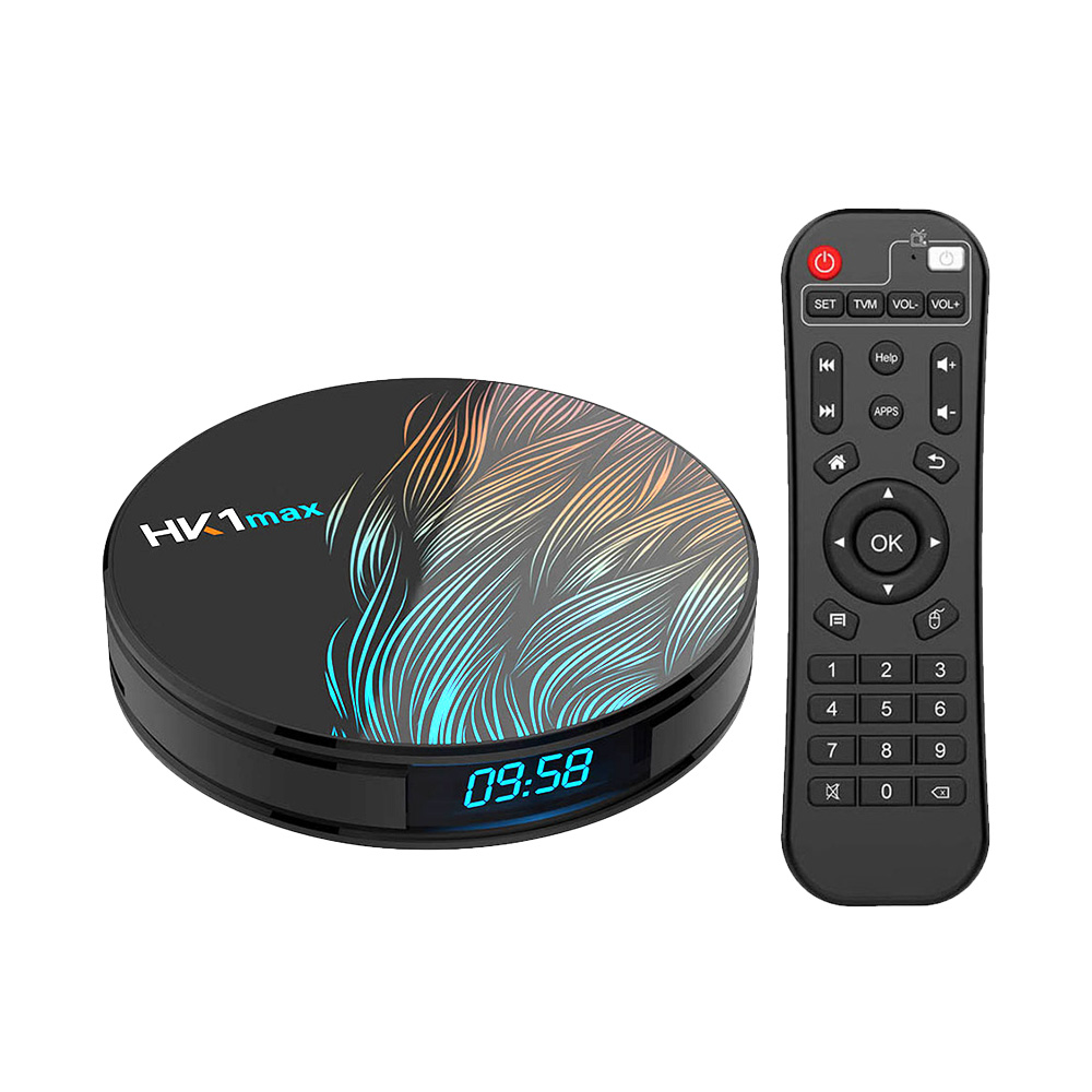 HK1 Max Android TV Box Android 9.0, 2GB RAM 16GB ROM, 4K Ultra HD Media Player, 2.4G WiFi, BT, USB 3.0, Smart TV Box