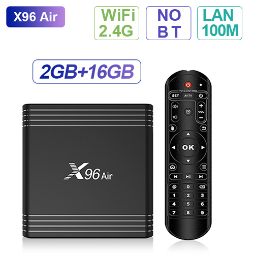 X96 Air Android TV Box S905X3 Android 9.0, 2GB RAM 16GB ROM, 4K Ultra HD Media Player, 2.4G WiFi, BT, USB 3.0, Smart TV Box