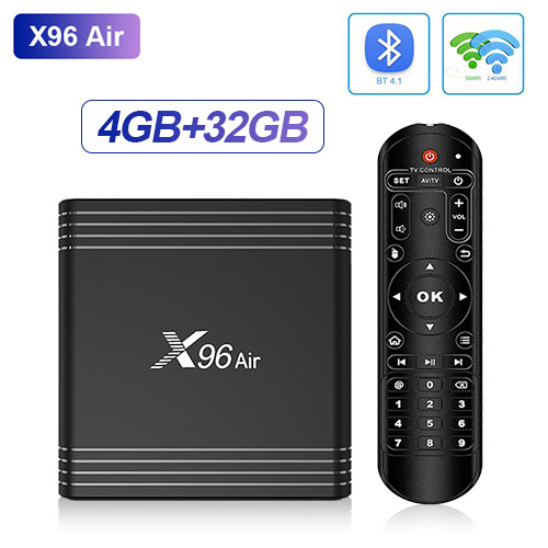 X96 Air Android TV Box S905X3 Android 9.0, 4GB RAM 32GB ROM, 4K Ultra HD Media Player, 2.4G WiFi, BT, USB 3.0, Smart TV Box
